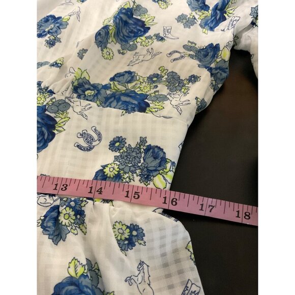 *MODCLOTH Howdy Petal Partner Button-up Floral Midi Dress Blue size XL - Picture 9 of 13